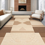 Ultra Soft Area Rug, Non Slip, Stain Resistant, Washable Area Rugs for Living Room, Bedroom, Sophisticated Minimalist Artistic Design(Beige)