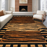 Ultra Soft Area Rug, Non Slip, Stain Resistant, Washable Area Rugs for Living Room, Bedroom, Artistic Contemporary Pattern Fusion(Brown)