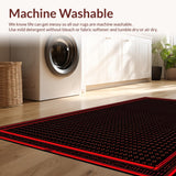 Ultra Soft Area Rug, Non Slip, Stain Resistant, Washable Area Rugs for Living Room, Bedroom, Playful Contemporary Gaming Design(Black)