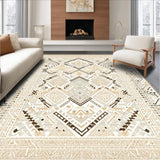 Transitional Pastel Toned Medallion Style(Beige)