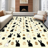 Stylish Monochrome Bunny Illustration(Beige)
