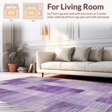 Ultra Soft Area Rug, Non Slip, Stain Resistant, Washable Area Rugs for Living Room, Bedroom, Uno Reverse Bow Rug Lavender Aesthetic Room Coquette Area Carpet(Purple)