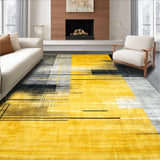 Ultra Soft Area Rug, Non Slip, Stain Resistant, Washable Area Rugs for Living Room, Bedroom, Vibrant Abstract Splash Aesthetic(Yellow)