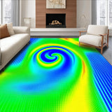 Dynamic Colorful Spiral Illusion(Blue)