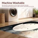 Lunar Eclipse Area Taupe & Cream Moon Phase Witchy Accent(Gray)