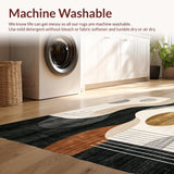 Ultra Soft Area Rug, Non Slip, Stain Resistant, Washable Area Rugs for Living Room, Bedroom, Barista Collection Abstract Swirl Area for Modern Interior Decor(Gray)
