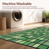 Ultra Soft Area Rug, Non Slip, Stain Resistant, Washable Area Rugs for Living Room, Bedroom, Rustic Eucalyptus Botanical Charm(Green)