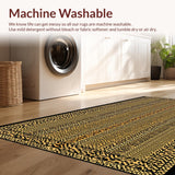 Ultra Soft Area Rug, Non Slip, Stain Resistant, Washable Area Rugs for Living Room, Bedroom, Stylish Modern Wild Print(Gold)