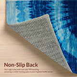 Ultra Soft Area Rug, Non Slip, Stain Resistant, Washable Area Rugs for Living Room, Bedroom, Artistic Tie-Dyed Oceanic Vibes(Blue)