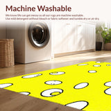Ultra Soft Area Rug, Non Slip, Stain Resistant, Washable Area Rugs for Living Room, Bedroom, Lighthearted Cozy Bath Accessory(Yellow)