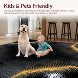 Ultra Soft Area Rug, Non Slip, Stain Resistant, Washable Area Rugs for Living Room, Bedroom, Artistic Wild Animal Theme(Black)