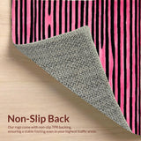 Ultra Soft Area Rug, Non Slip, Stain Resistant, Washable Area Rugs for Living Room, Bedroom, Unique Modern Animal Print Style(Pink)