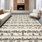 Ultra Soft Area Rug, Non Slip, Stain Resistant, Washable Area Rugs for Living Room, Bedroom, Stylish Monochrome Harmonic Composition(Black)
