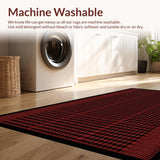 Ultra Soft Area Rug, Non Slip, Stain Resistant, Washable Area Rugs for Living Room, Bedroom, Edgy Hypebeast Inspired Floor Art(Red)