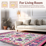 Ultra Soft Area Rug, Non Slip, Stain Resistant, Washable Area Rugs for Living Room, Bedroom, Boho Animal Print(Beige)