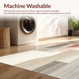 Ultra Soft Area Rug, Non Slip, Stain Resistant, Washable Area Rugs for Living Room, Bedroom, Echoing Sands Area Sculpted Beige & Sand Abstract Geometric Design(Beige)