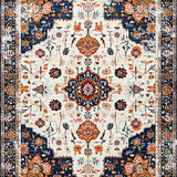 Artistic Cream and Orange Harmony(White)