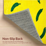 Ultra Soft Area Rug, Non Slip, Stain Resistant, Washable Area Rugs for Living Room, Bedroom, Quirky Soft Plush Decor Element(Yellow)