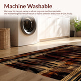 Ultra Soft Area Rug, Non Slip, Stain Resistant, Washable Area Rugs for Living Room, Bedroom, Wildlife-Inspired Luxurious Aesthetic(Brown)