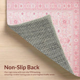 Ultra Soft Area Rug, Non Slip, Stain Resistant, Washable Area Rugs for Living Room, Bedroom, Trendy Blush Minimalist Cozy Appeal(Pink)