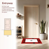 Ultra Soft Area Rug, Non Slip, Stain Resistant, Washable Area Rugs for Living Room, Bedroom, Contemporary Geometric Web Pattern(Red)
