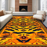 Ultra Soft Area Rug, Non Slip, Stain Resistant, Washable Area Rugs for Living Room, Bedroom, Vibrant Animal Shape Aesthetic(Orange)