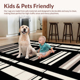 Ultra Soft Area Rug, Non Slip, Stain Resistant, Washable Area Rugs for Living Room, Bedroom, Luxurious Graphic Hide Design(Beige)