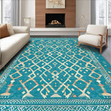 Elegant Teal Geometric Composition(Blue)