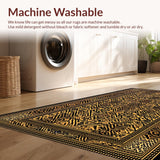 Ultra Soft Area Rug, Non Slip, Stain Resistant, Washable Area Rugs for Living Room, Bedroom, Luxurious Shaggy Cheetah Aesthetic(Black)