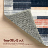 Ultra Soft Area Rug, Non Slip, Stain Resistant, Washable Area Rugs for Living Room, Bedroom, Modern Charcoal and Pearl Striped Rug(Gray)