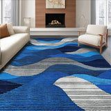 Dynamic Geometric Blue Tones(Blue)