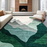 Artistic Abstract Mountain Silhouette(Green)