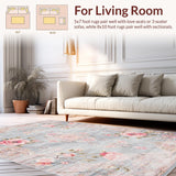 Ultra Soft Area Rug, Non Slip, Stain Resistant, Washable Area Rugs for Living Room, Bedroom, Striking Vibrant Diamond Arrangement(Gray)