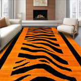 Ultra Soft Area Rug, Non Slip, Stain Resistant, Washable Area Rugs for Living Room, Bedroom, Rustic Orange and Black Textures(Orange)