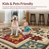 Ultra Soft Area Rug, Non Slip, Stain Resistant, Washable Area Rugs for Living Room, Bedroom, Rustic Trout Entryway Braided Jute Rug(Beige)