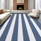 Ultra Soft Area Rug, Non Slip, Stain Resistant, Washable Area Rugs for Living Room, Bedroom, Contemporary Blue Tidal Pattern(Blue)