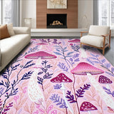 Ultra Soft Area Rug, Non Slip, Stain Resistant, Washable Area Rugs for Living Room, Bedroom, Charming Nature-Inspired Soft Textures(Pink)
