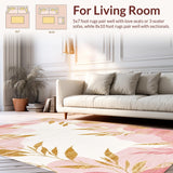 Chic Abstract Leaf Motif(Pink)