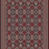 Ultra Soft Area Rug, Non Slip, Stain Resistant, Washable Area Rugs for Living Room, Bedroom, Rustic Octagonal Textured Design(Red)