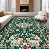 Ultra Soft Area Rug, Non Slip, Stain Resistant, Washable Area Rugs for Living Room, Bedroom, Artful Soft Pastel Leaf Patterns(Green)