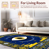 Colorful Distressed Geometric Motif(Blue)