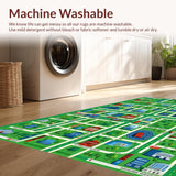 Ultra Soft Area Rug, Non Slip, Stain Resistant, Washable Area Rugs for Living Room, Bedroom, Playful Urban Track Layout Rug(Blue)