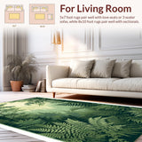 Ultra Soft Area Rug, Non Slip, Stain Resistant, Washable Area Rugs for Living Room, Bedroom, Rustic Sage Green Woodcut Aesthetic(Green)