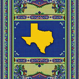 Ultra Soft Area Rug, Non Slip, Stain Resistant, Washable Area Rugs for Living Room, Bedroom, Texas State Multi-Color Entryway Accent Rug(Blue)