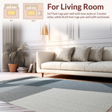 Ultra Soft Area Rug, Non Slip, Stain Resistant, Washable Area Rugs for Living Room, Bedroom, Modern Grey Non-Slip Bedroom Area Rug with Abstract Lines(Gray)