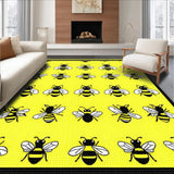 Ultra Soft Area Rug, Non Slip, Stain Resistant, Washable Area Rugs for Living Room, Bedroom, Lively Transitional Honey Pattern(Yellow)