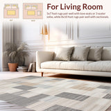 Elegant Color Block Geometric Arrangement(Beige)