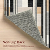 Ultra Soft Area Rug, Non Slip, Stain Resistant, Washable Area Rugs for Living Room, Bedroom, Elegant Nonslip Decorative Surface With Contemporary Monochrome Design(Gray)