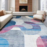 Ultra Soft Area Rug, Non Slip, Stain Resistant, Washable Area Rugs for Living Room, Bedroom, Trendy Minimalist Abstract Palette(Gray)