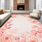 Ultra Soft Area Rug, Non Slip, Stain Resistant, Washable Area Rugs for Living Room, Bedroom, Vibrant Plush Modern Appeal(Ivory)